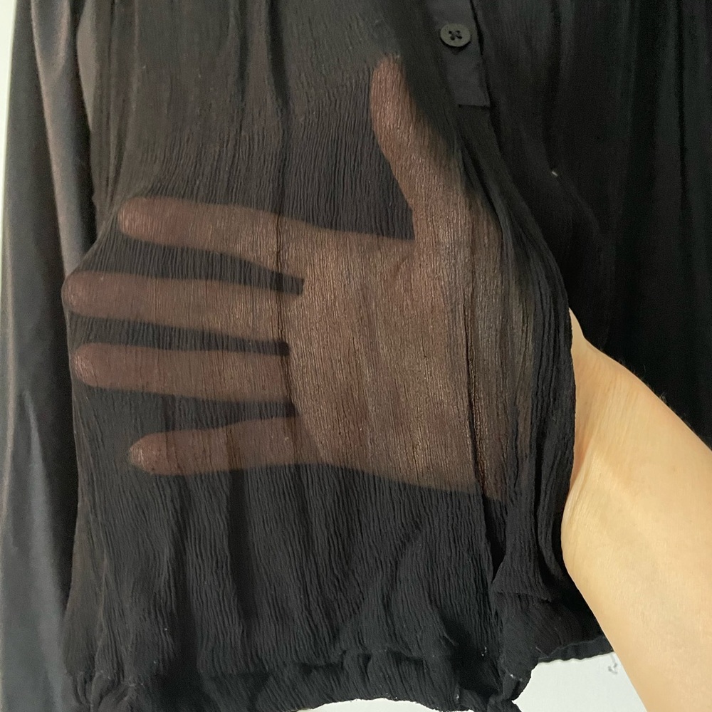 Armani Jeans women’s black blouse S - Picture 11 of 11